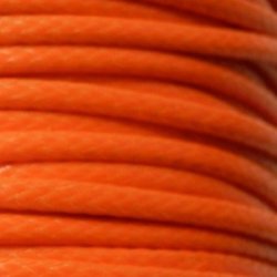 画像1: 編みこみワックスコード　橙色