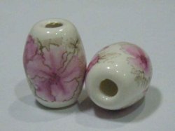 画像1: 楕円筒型　花*淡ピンク