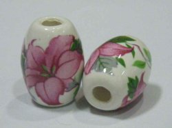画像1: 楕円筒型　花*濃ピンク